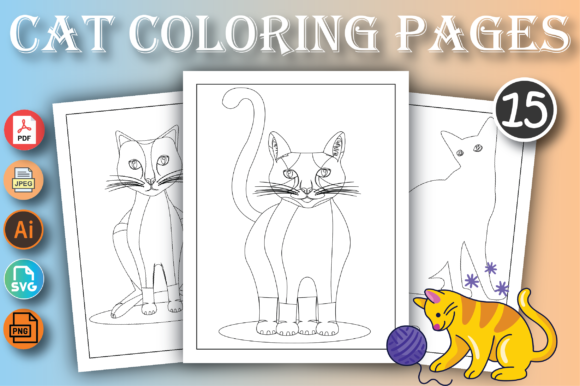 Cat Coloring Pages for Adults