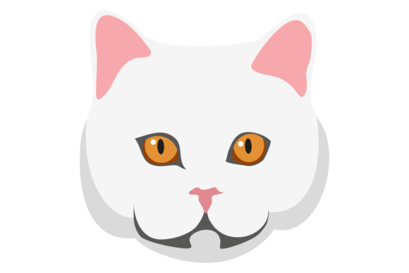 Cat Face Icon White Kitten Profile Avatar