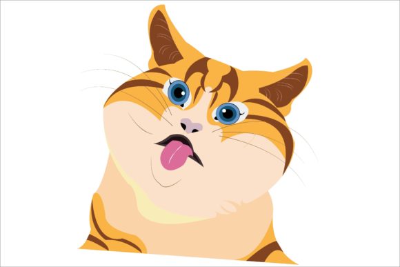 Fat Cute Orange Cat Illustration Review