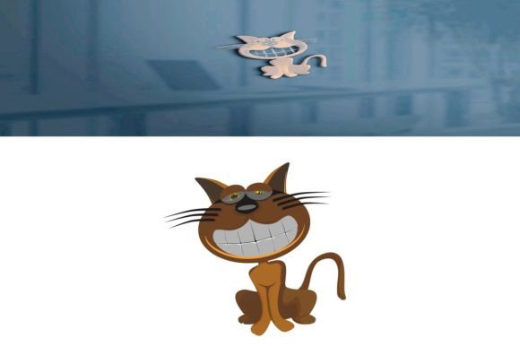 Funny Golden Cat Logo Review for Embroidery Projects