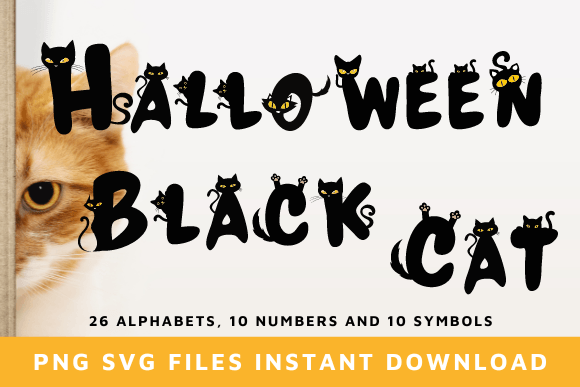 Halloween Alphabet Letters Black Cat Design Review