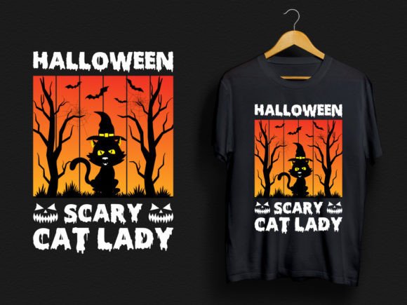 Halloween Cat T-Shirt Design Review