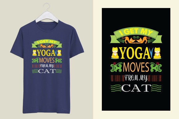 I Get My Yoga from My Cat Embroidery