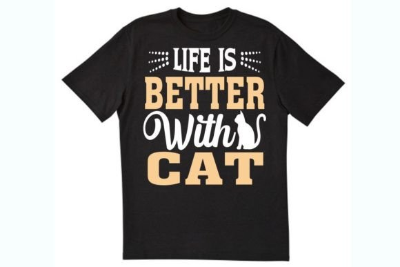 Life is Better with Cat Embroidery Design